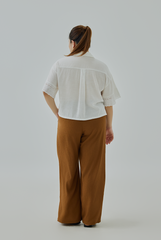 Eyelet Detail Button-Up Shirt
