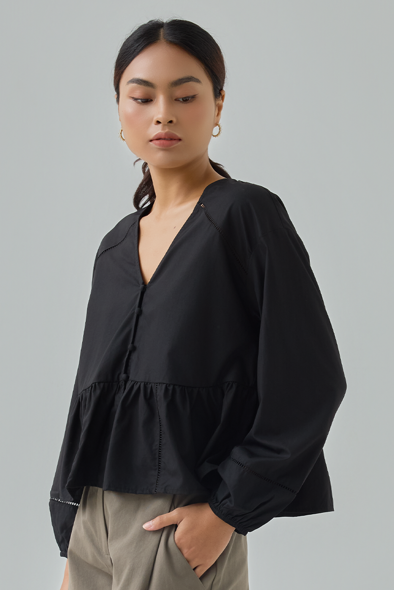 Eyelet Detailing Blouse