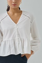 Eyelet Detailing Blouse