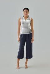 Quarter Zip Johnny Collar Top