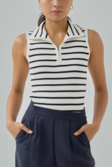 Quarter Zip Johnny Collar Top