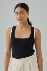 Contrast Binding Knitted Tank Top