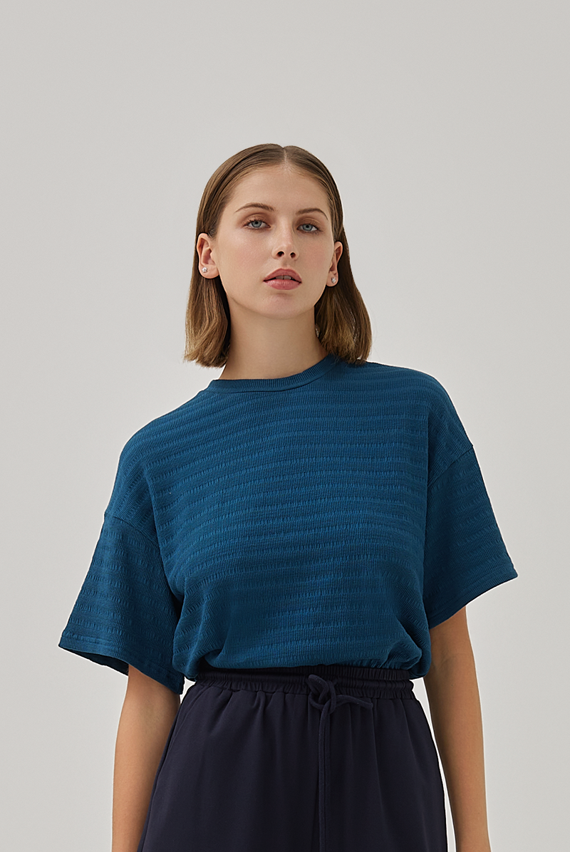 Gracie Oversized Boxy Tee in Emerald