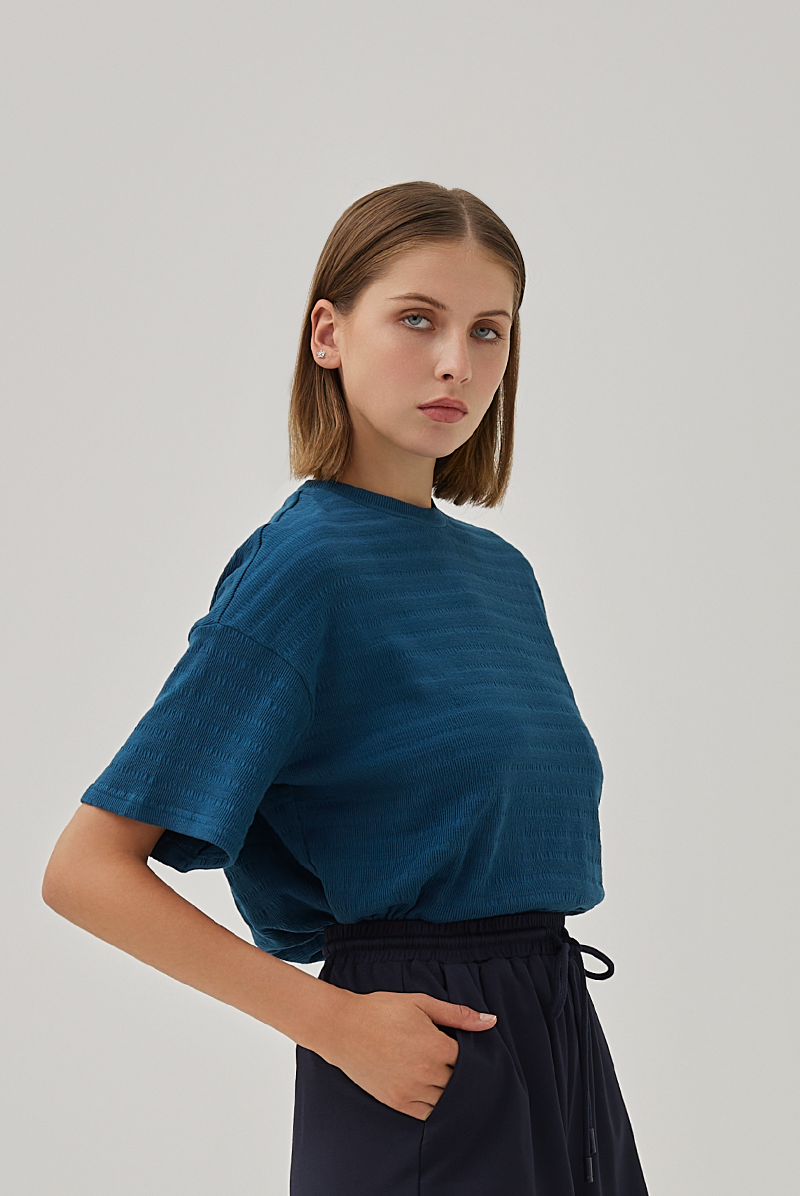 Gracie Oversized Boxy Tee in Emerald