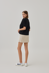 Gracie Oversized Boxy Tee in Black