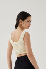 Mindy Textured Tank Top in Banana