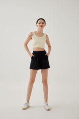 Mindy Textured Tank Top in Banana