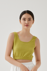 Mindy Textured Tank Top in Pistachio