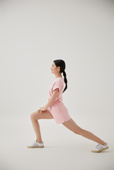 Cadey Cuffed Sleeves Top in Pink