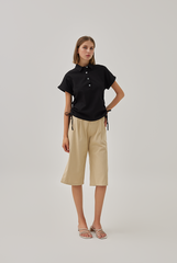 Acantha Drawstring Shirt in Black