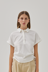 Acantha Drawstring Shirt in White