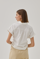 Acantha Drawstring Shirt in White