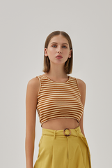 Sheena Knitted Tank Top in Caramel