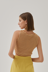 Sheena Knitted Tank Top in Caramel