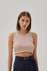 Sheena Knitted Tank Top in Mauve