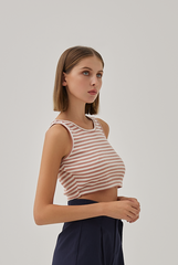 Sheena Knitted Tank Top in Mauve