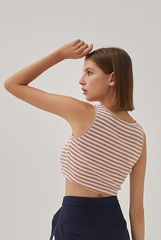 Sheena Knitted Tank Top in Mauve