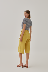 Sheena Knitted Square Neck Top in Navy Blue
