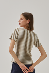 Sheena Knitted Square Neck Top in Tea