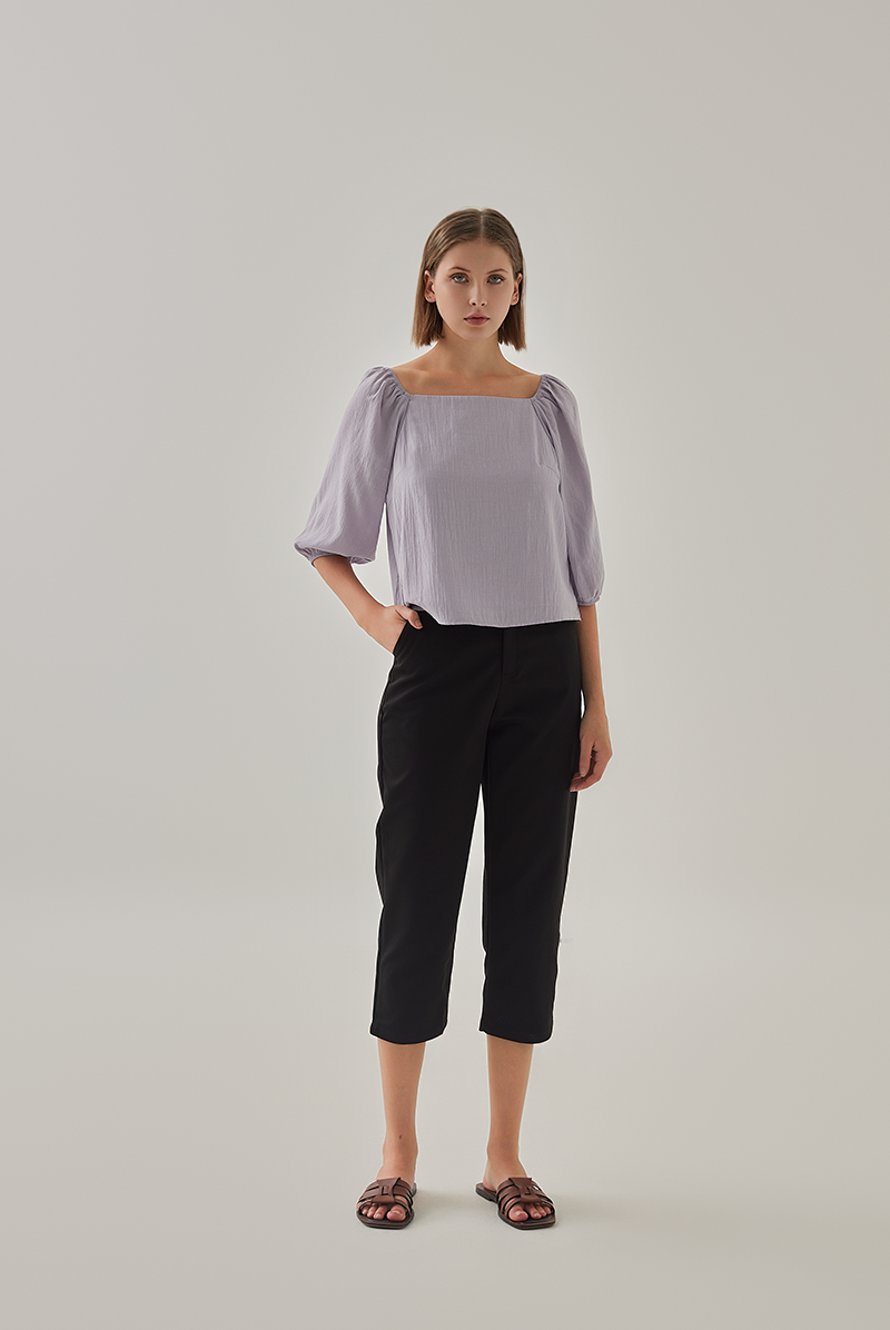 Jacky Boat Neck Long Sleeves Top in Yam