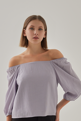Jacky Boat Neck Long Sleeves Top in Yam