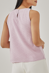 Leanna Embroidered Halter Top in Pink