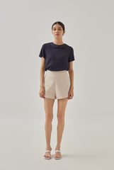 Anthea Peter Pan Collar Blouse in Navy Blue