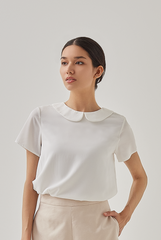 Anthea Peter Pan Collar Blouse in White