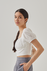 Marizn Criss Cross Padded Top in White