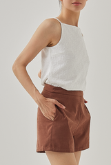 Ellery Sleeveless Embroidery Top in White