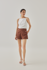 Ellery Sleeveless Embroidery Top in White