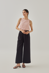 Blake Sleeveless Textured Blouse in Blush
