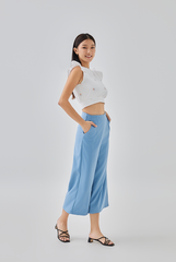 Jezabelle Floral Crop Top in White