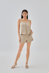 Vereen Button Camisole in Khaki