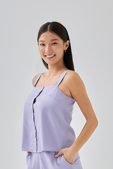 Vereen Button Camisole in Light purple