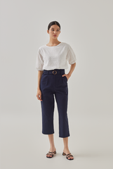 Ayla Floral Embroidery Blouse in White