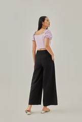 Kennedy Elasticated Puff Sleeves Top in Lavender