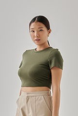 Olivia Fitted Crop Top