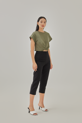 Rowan Knotted Crop Top in Tea