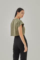 Rowan Knotted Crop Top in Tea
