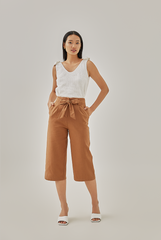 Ondre Textured Ribbon Top in White