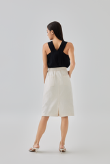 Hanni V-Back Top in Black
