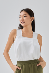 Hanni V-Back Top in White