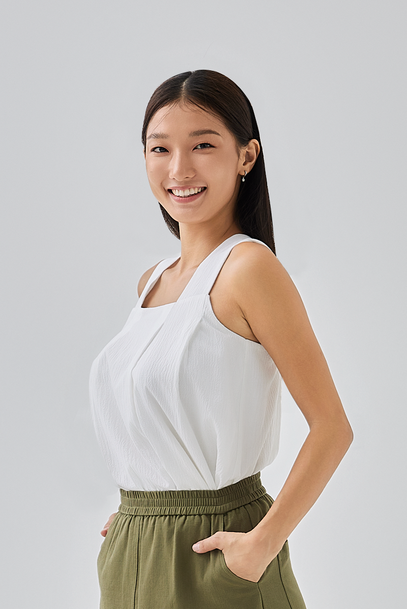 Hanni V-Back Top in White