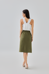 Hanni V-Back Top in White