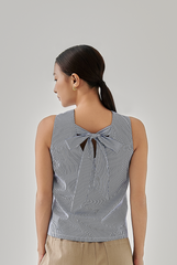 Eleanor Striped Sleeveless Straight Cut Top