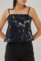 Geraldine Floral Double Strap Top
