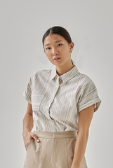 Ruth Striped Button Down Pocket Shirt