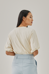 Noelle Soft Cotton Tee in Bone