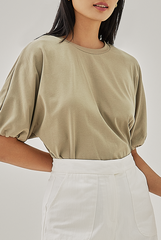 Noelle Soft Cotton Tee in Tea